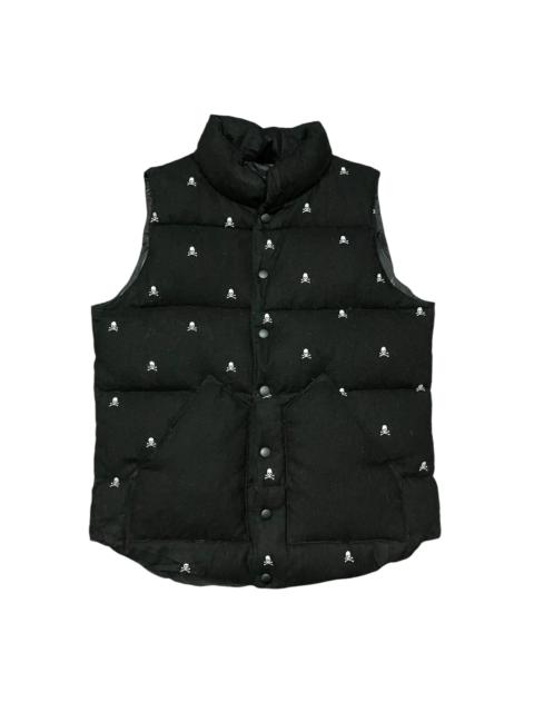 Other Designers Vintage Azul by Moussy Down Puffer Skulls Wool Vest