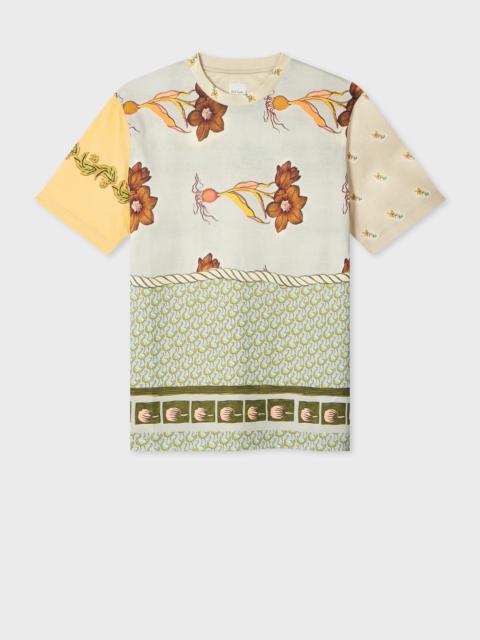 Paul Smith Blue and Yellow Multi Textile Mix-Up T-Shirt
