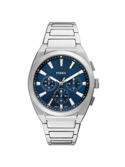 Other Designers Fossil Everett Chronograph Quartz Blue Dial Men's Watch FS6104
