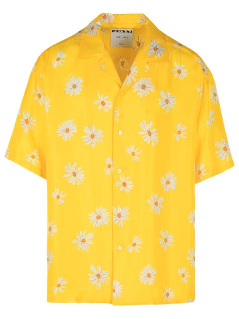 Moschino Moschino Yellow Silk Shirt Men