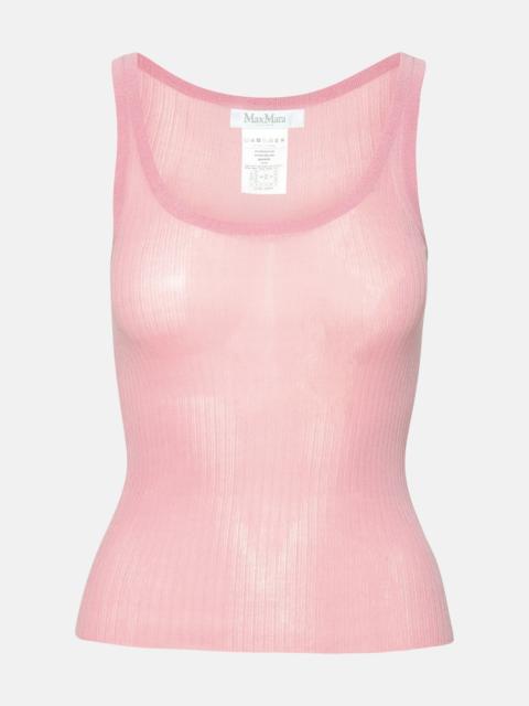 Max Mara 'BASTIA' PINK SILK TANK TOP
