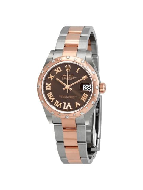 ROLEX Rolex Datejust 31 Chocolate Dial Ladies Steel and 18kt Everose Gold Watch 278341CHRDO