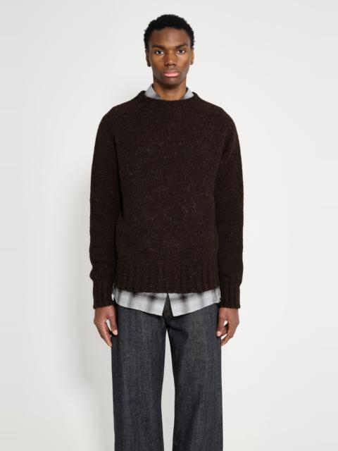 MARGARET HOWELL MARGARET HOWELL MHL CHUNKY SEAMLESS CREW NECK DARK BROWN