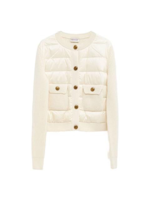 quilted knit cardigan