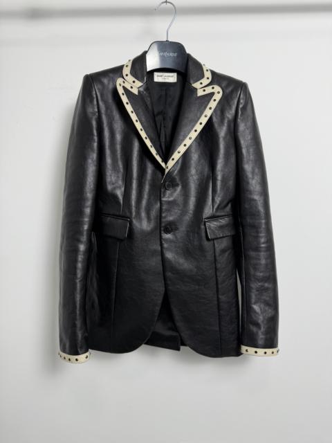 SAINT LAURENT Saint Laurent Slp19ss Black White Studded Suit