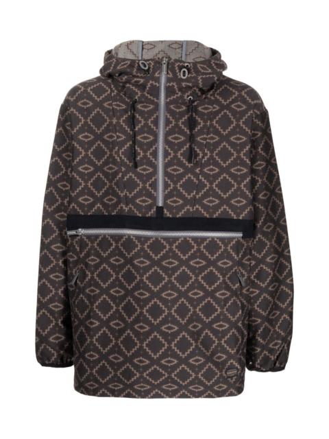 White Mountaineering GEOMETRIC PATTERN HALF-ZIPPED JACKET