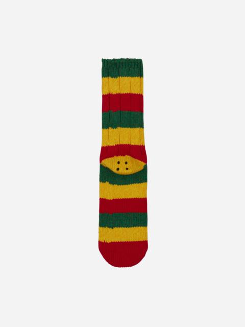 Kapital 56 Yarns Rasta Rainbowy Happy Heel Socks Red / Yellow / Green