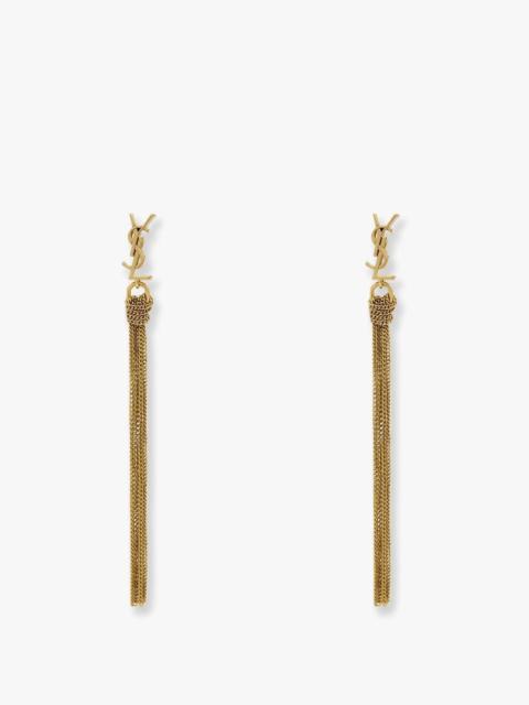 SAINT LAURENT Saint Laurent Cassandre Metal Earrings