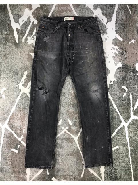 Other Designers Vintage - Vintage Levi's 505 Jeans Black Dirty Wash Distress KJ1424