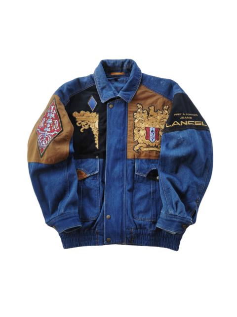 Other Designers Vintage Lancel Paris Embroidery Patches Denim Jacket