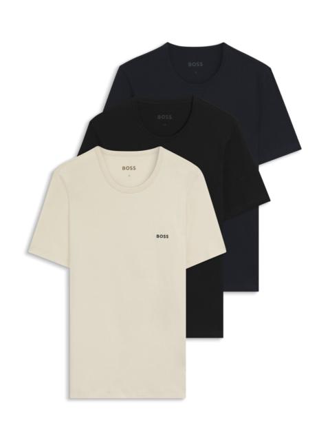 BOSS THREE-PACK OF UNDERWEAR T-SHIRTS IN COTTON
