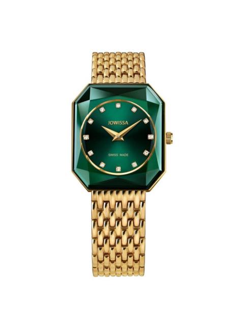 Jowissa - Jowissa Facet Radiant Quartz Crystal Green Dial Ladies Watch J8.083.M