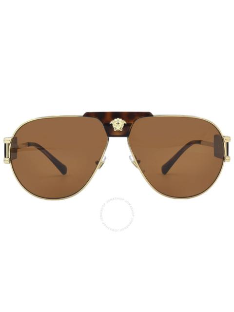 Versace Brown Pilot Men's Sunglasses VE2252 147073 63