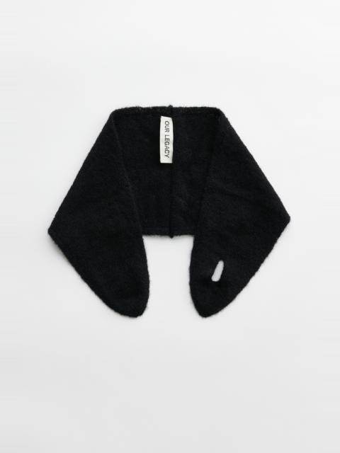 Our Legacy Miniature Scarf Black Fuzzy Alpaca