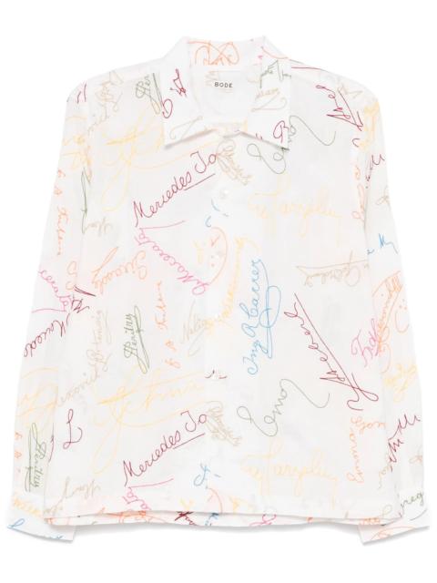 BODE Signature Scrawl shirt