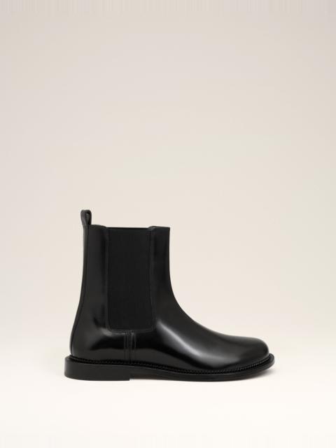 AMI Paris BLACK LEATHER ANATOMICAL TOE CHELSEA BOOTS