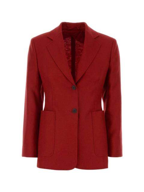 Max Mara Red Linen Volonta Blazer