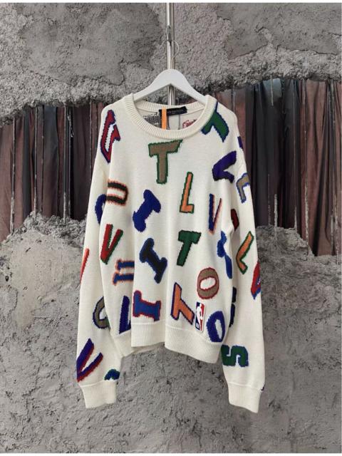 Louis Vuitton Louis Vuitton x NBA Letters Intarsia Knit Crewneck Sweater