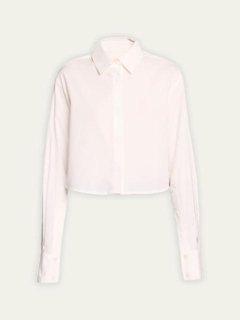 SIMKHAI Renata Cropped Button-Front Shirt