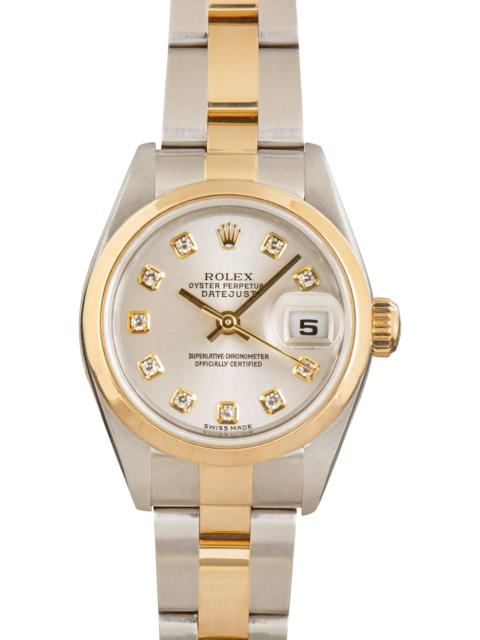 ROLEX Ladies Rolex Datejust 79163 Silver Diamond Dial