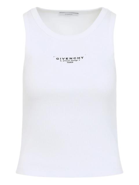 Givenchy Givenchy Ribbed Logo Top