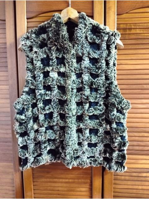 Very Rare - RARE🔥JANA LOFTY Vest Fur Plaid Design Style