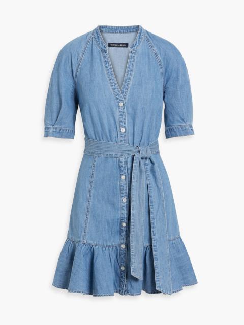 VERONICA BEARD Kanika ruffled denim mini dress
