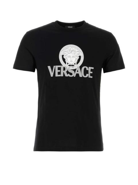 VERSACE Versace Men Black Cotton T-Shirt