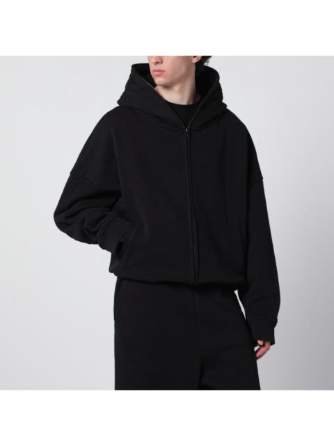 entire studios Entire Studios Black Cotton Zip-Up Hoodie Men