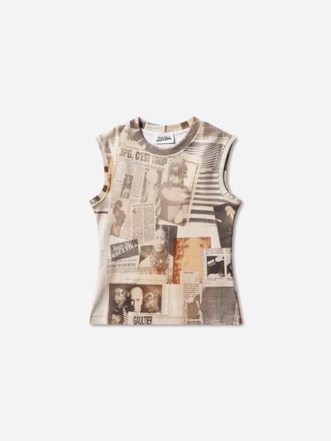 Jean Paul Gaultier Women's Cotton Journal Tank Top Ecru