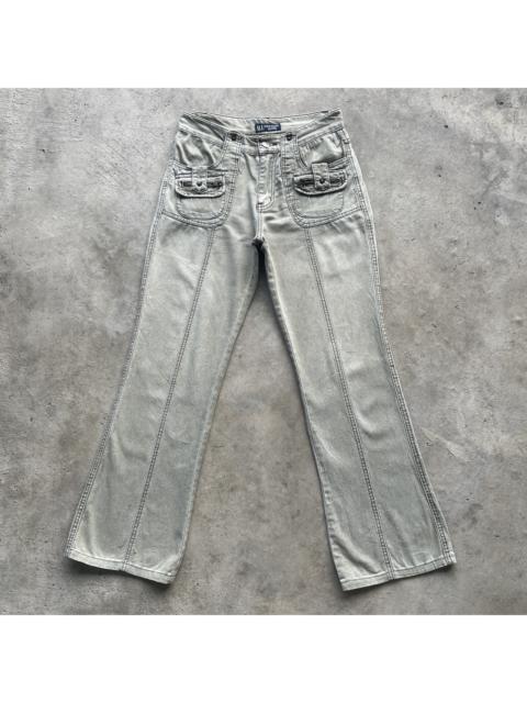 Other Designers Straight Faded - RARE🔥 Vintage HapHazard Faded FLARE Bush Trousers Pants W26