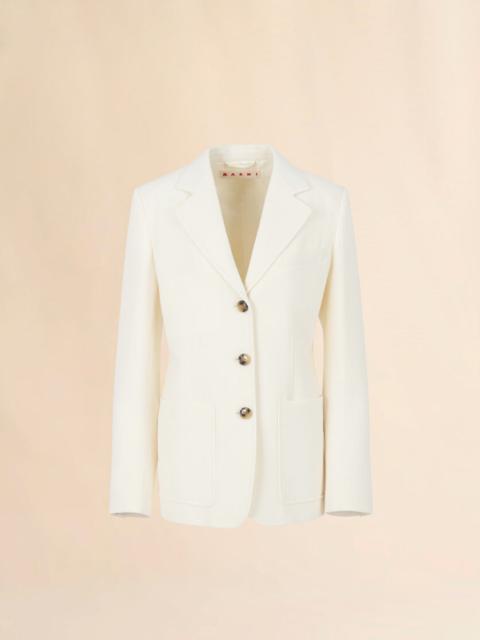 Marni OFF-WHITE WOOL CRÊPE JACKET