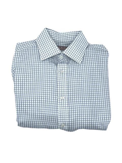 Other Designers Thomas Pink Button Down Shirt - White/Blue Checked