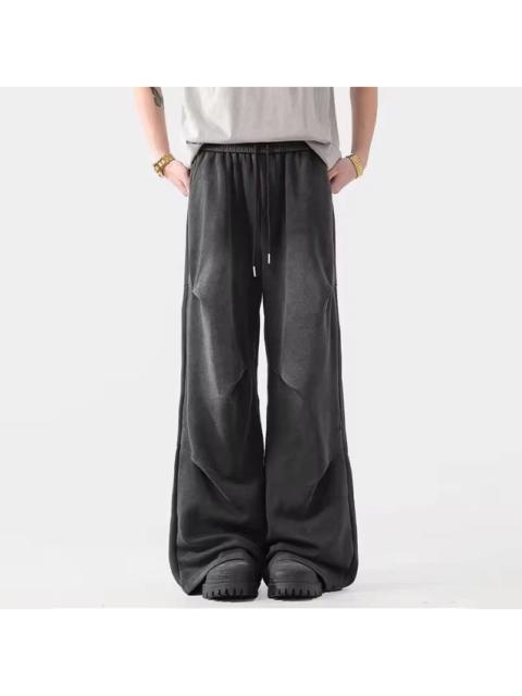 Other Designers Japanese Brand - Pleated Straight Washed Long Wide Leg Sweatpants