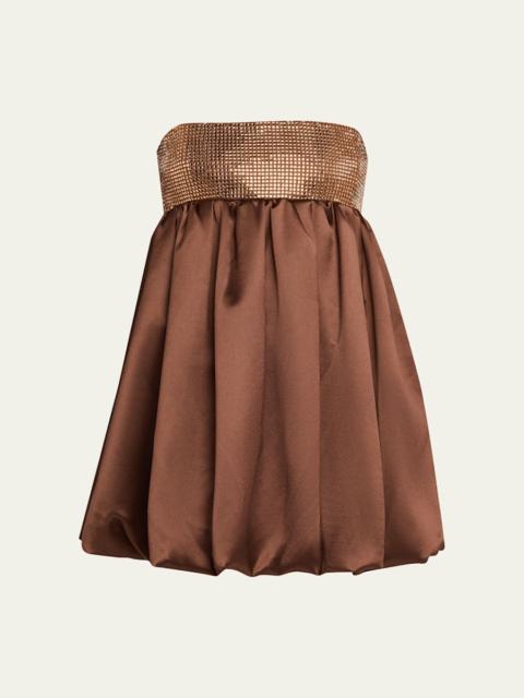 RETROFÊTE Delfina Strapless Bubble Mini Dress