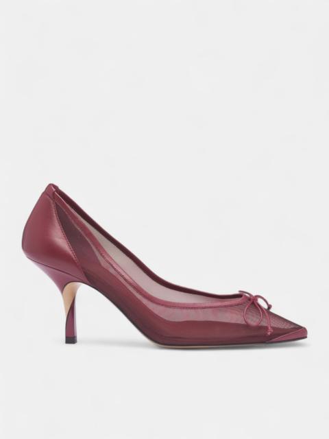 JACQUEMUS Burgundy Mesh Tourni Heels