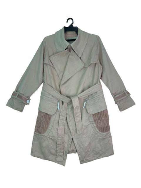 Tsumori Chisato unbutton trench coat jacket fishnet pocket