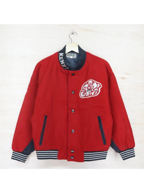 Other Designers Vintage 90s KENZ! SPORT Big Logo Wool Varsity Bomber Jacket