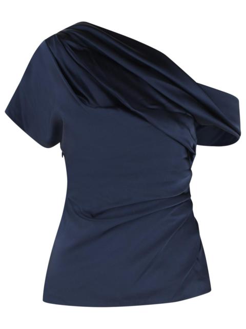 SIMKHAI Simkhai Acetate Blend One-Shoulder Top Navy