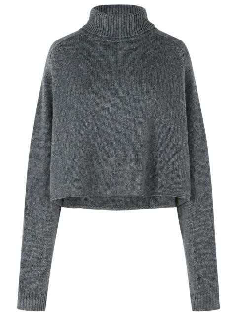 Lisa Yang 'Cathie' Dark Grey Cashmere Turtleneck Sweater Women