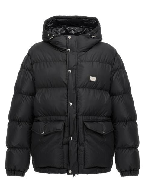 Dolce & Gabbana Dolce & Gabbana Men Logo Plate Down Jacket