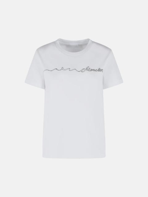 Moncler WHITE COTTON T-SHIRT