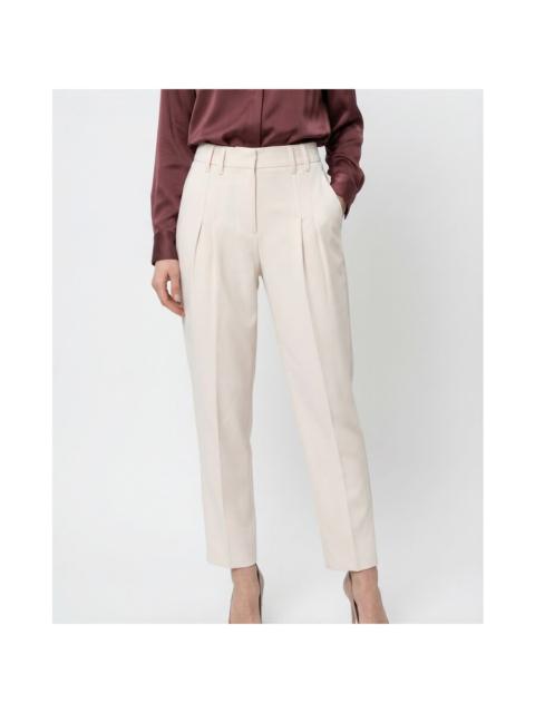 Brunello Cucinelli Brunello Cucinelli Wolight Beige Tapered Trousers