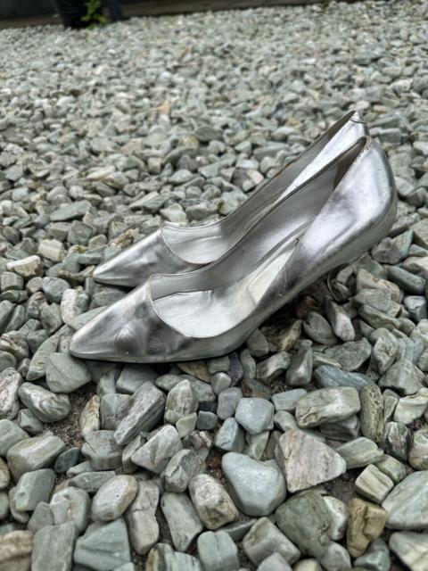 Roger Vivier Roger Vivier Metallic Silver Virgule "Comma" Heels Pumps