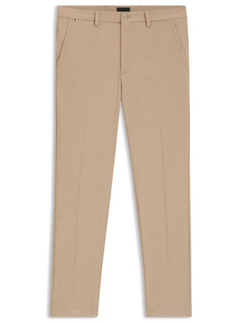 BOSS SLIM-FIT TROUSERS IN MELANGE STRETCH FABRIC
