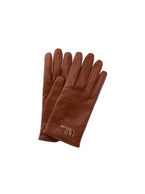 Chloé Chloé Iconic Wool-Lined Leather Gloves