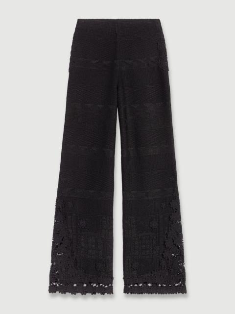 maje Crochet trousers