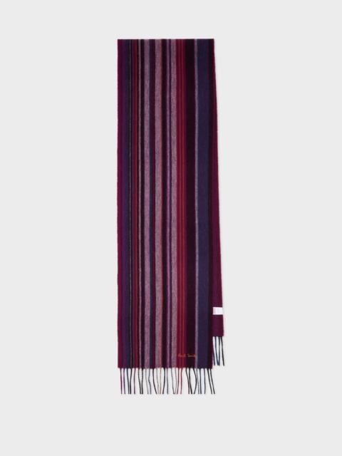 Paul Smith Purple 'Trent' Stripe Scarf