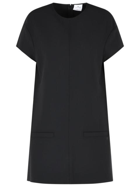 courrèges Courreges 'HERITAGE' Black Wool Blend Dress