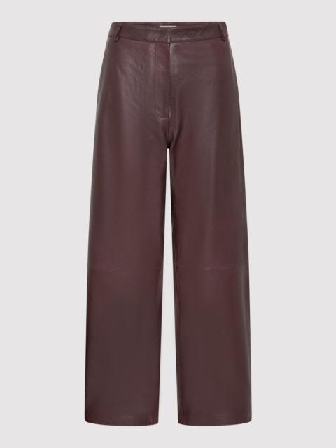 ST. AGNI Leather Balloon Pants - Bordeaux